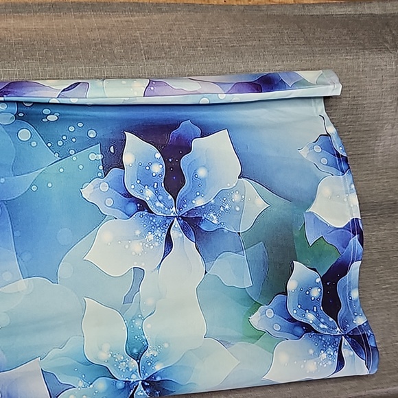 INDIA BOUTIQUE BLUE FLORAL SUMMER / BEACH DRESS - Picture 8 of 8